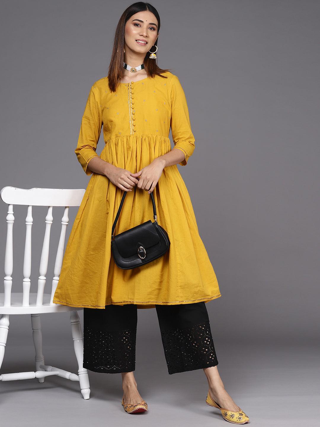 Black Solid Cotton Palazzos - ShopLibas 