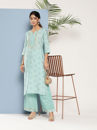 Buy Libas Ethnic Motifs Embroidered Sequinned Detail Straight Kurta with  Trousers & Dupatta Online at Best Price | Distacart