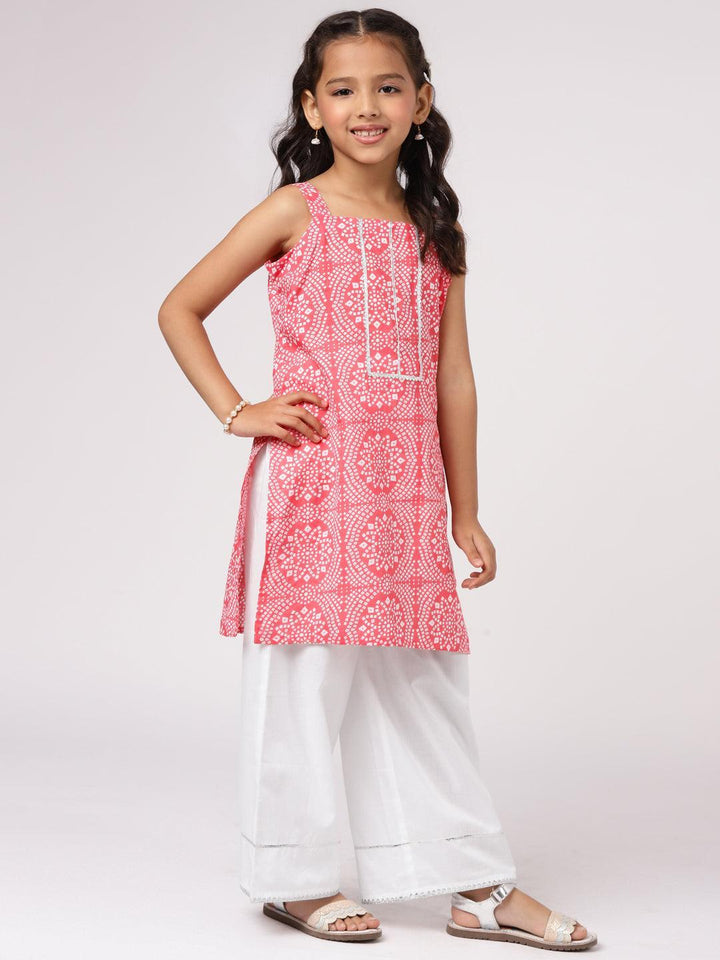Coral Printed Cotton Kurta Straight Suit Set - ShopLibas