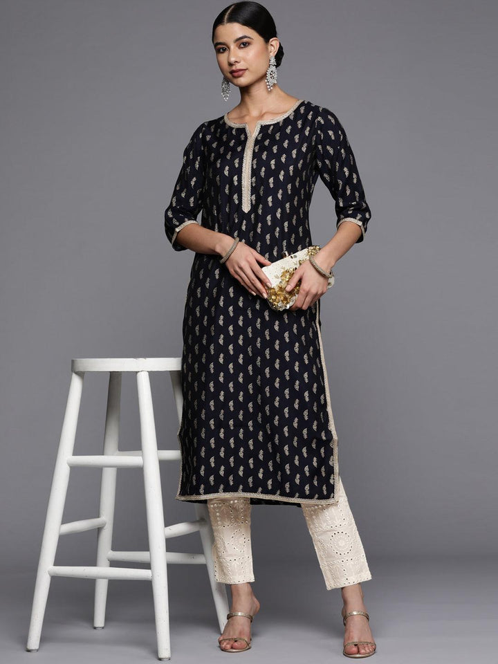 Cream Embroidered Cotton Trousers