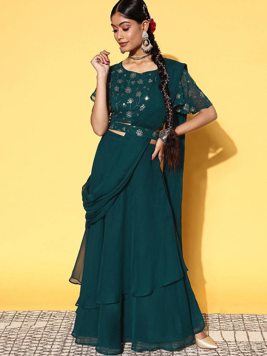 Buy Green Embroidered Georgette Lehenga Set Online in Malaysia at $88.00 Buy Green Embroidered Georgette Lehenga Set Online in Malaysia at $88.00