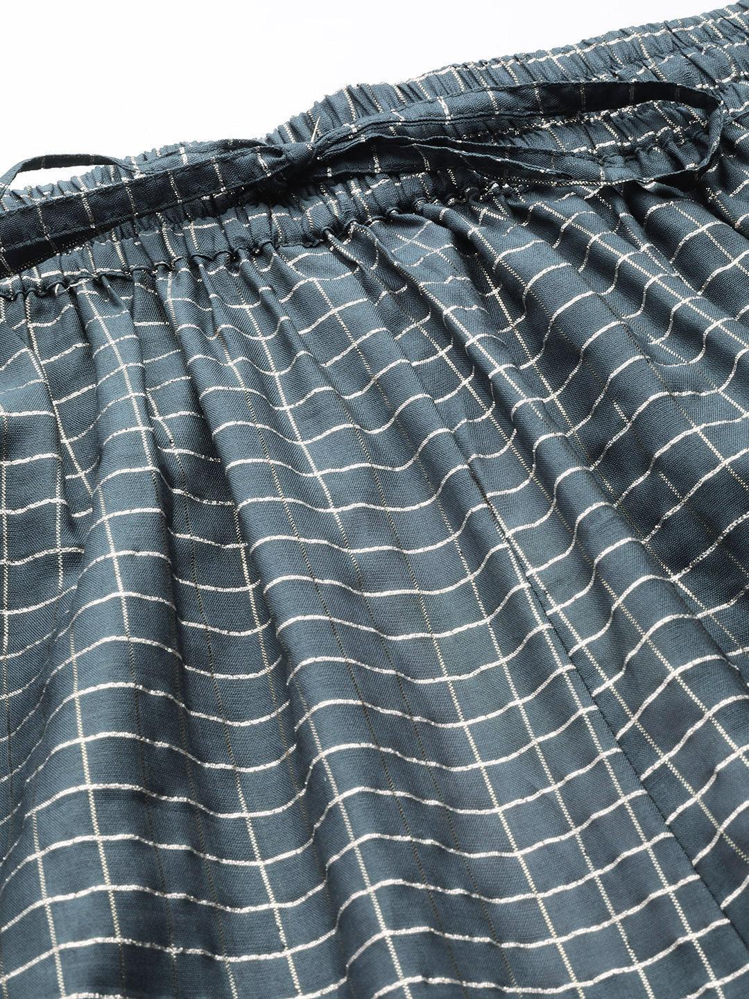 Grey Printed Cotton Salwar - Libas 