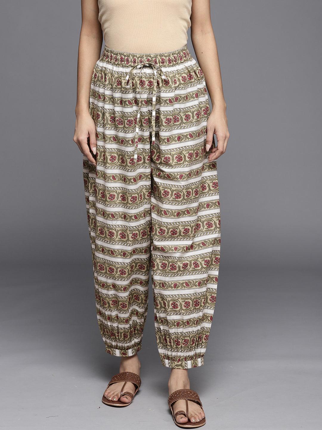 Multi Printed Cotton Salwar Pants - ShopLibas