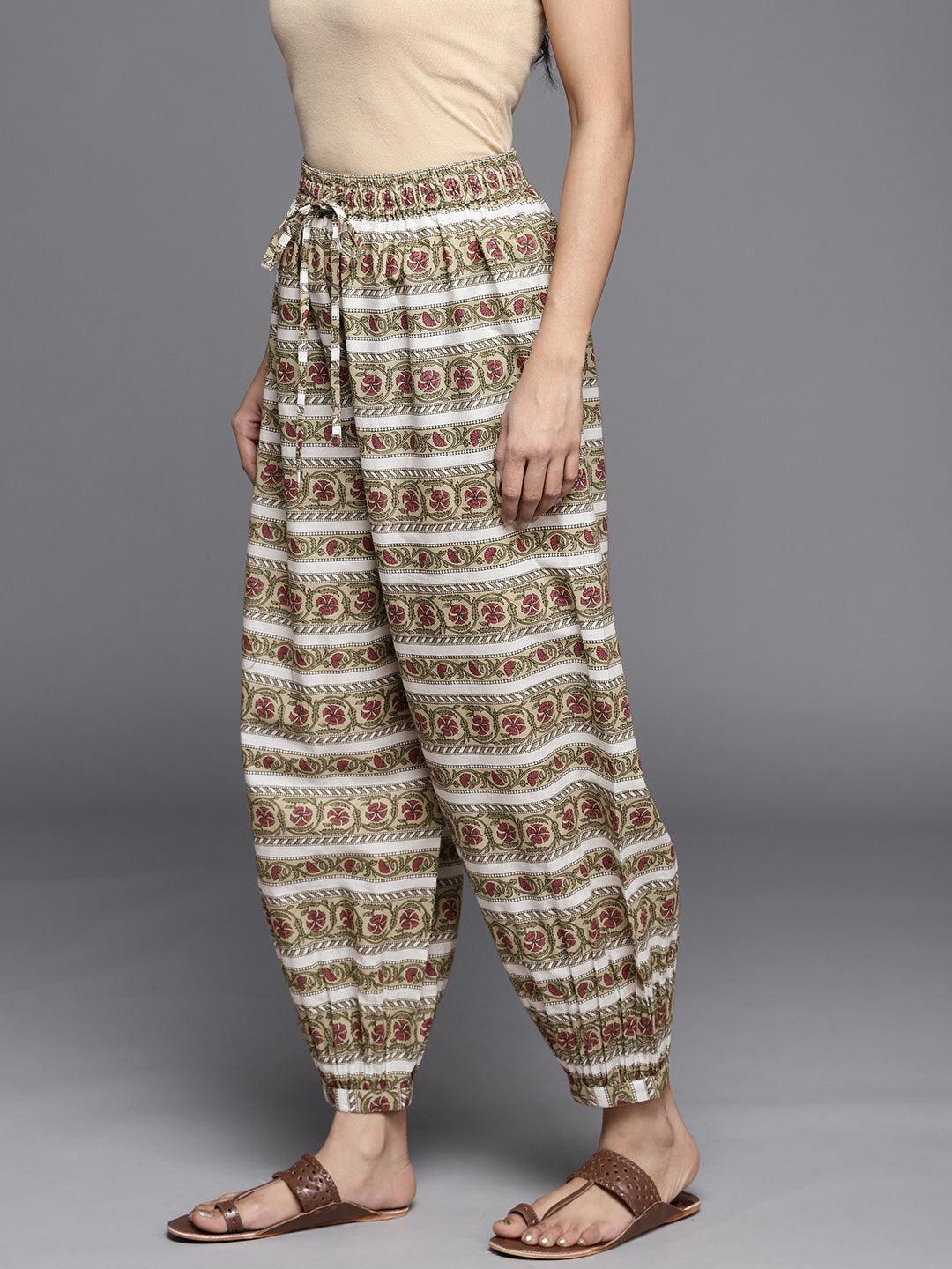 Multi Printed Cotton Salwar Pants - ShopLibas 