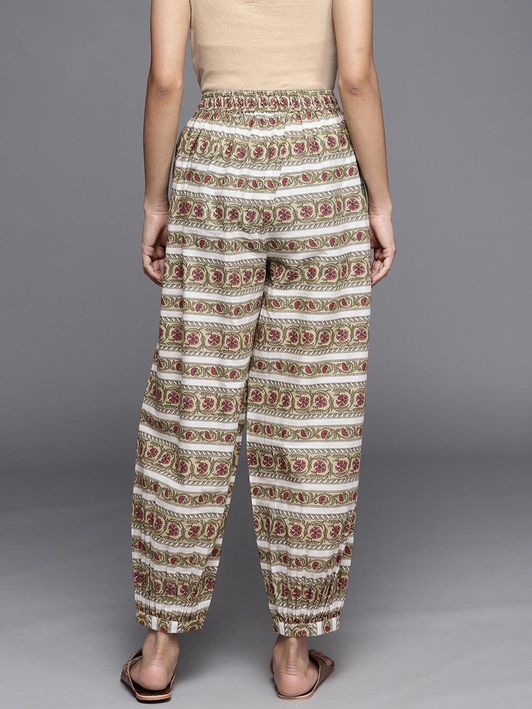 Multi Printed Cotton Salwar Pants - ShopLibas 