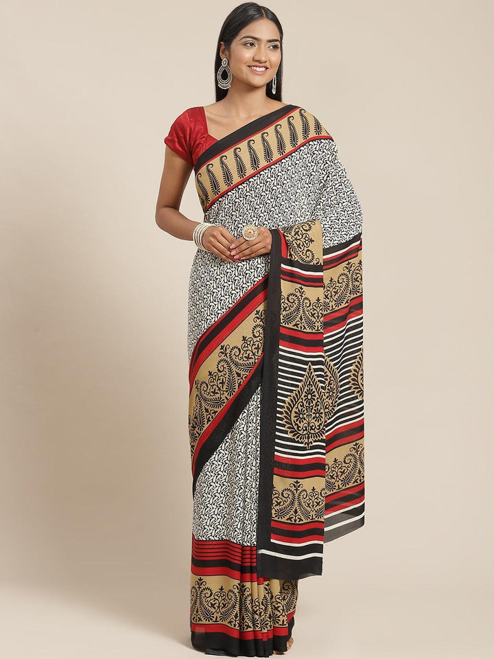 Multi Printed Georgette Saree