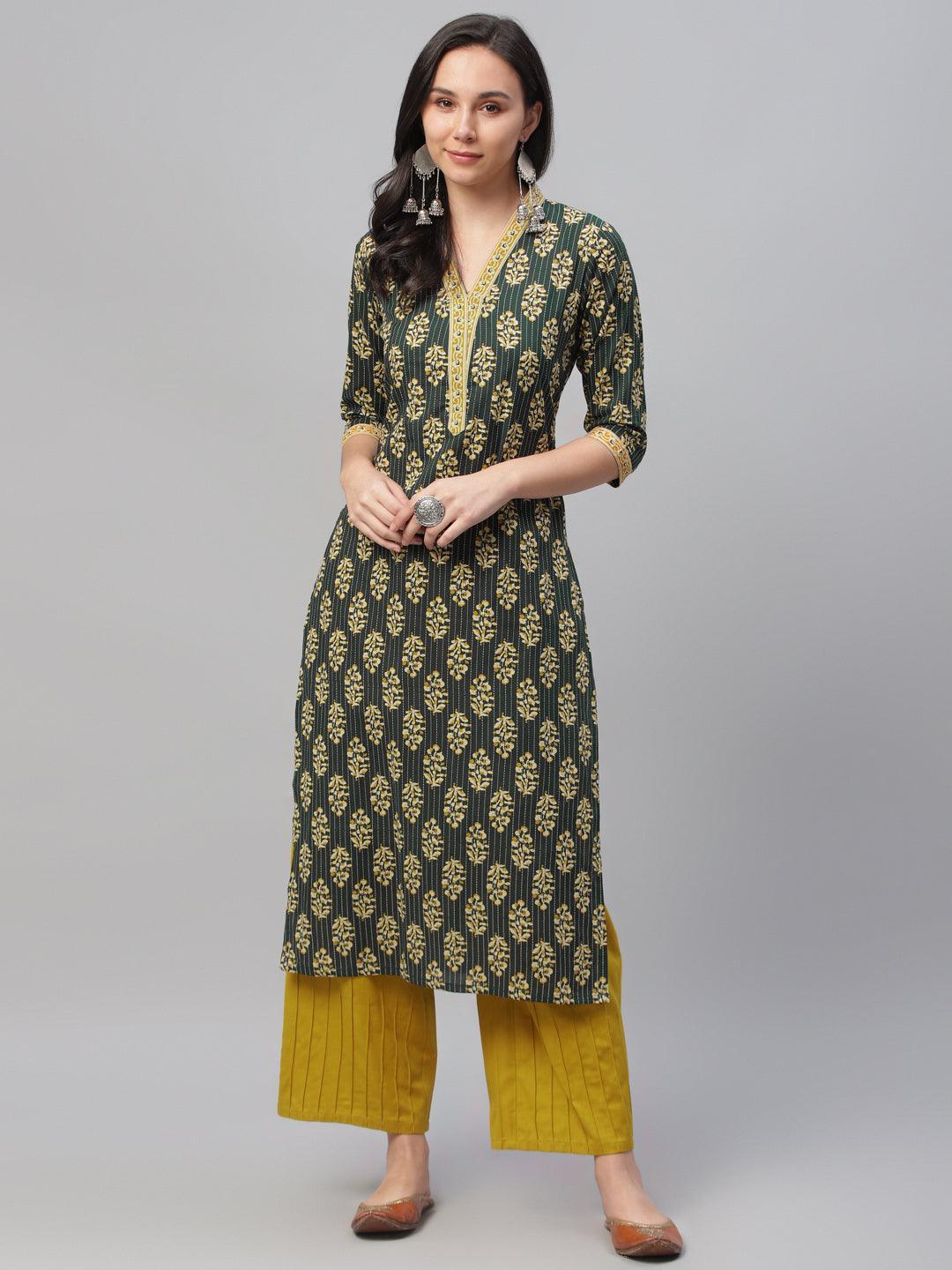 Multicoloured Printed Cotton Kurta - ShopLibas