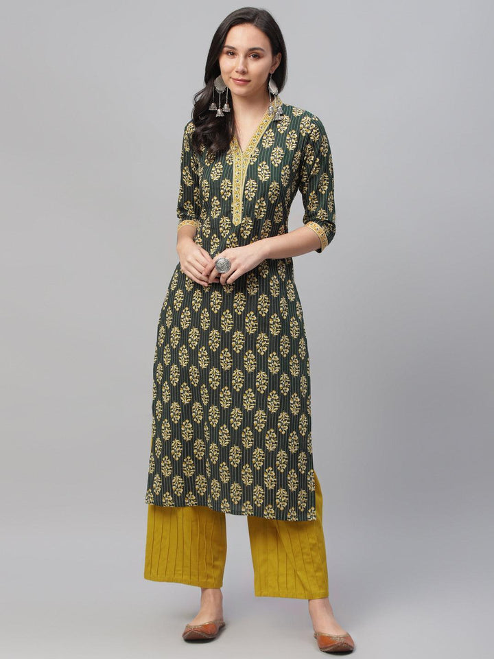 Multicoloured Printed Cotton Kurta - ShopLibas