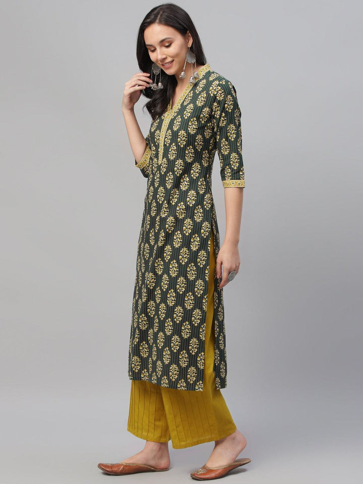 Multicoloured Printed Cotton Kurta - ShopLibas