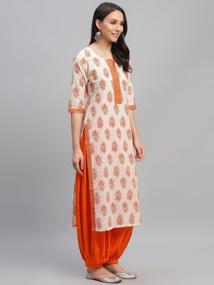 Multicoloured Printed Cotton Kurta - ShopLibas