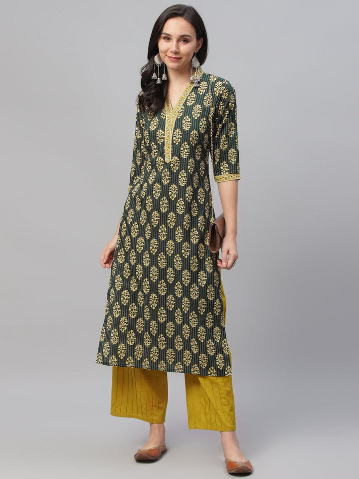 Multicoloured Printed Cotton Kurta - ShopLibas