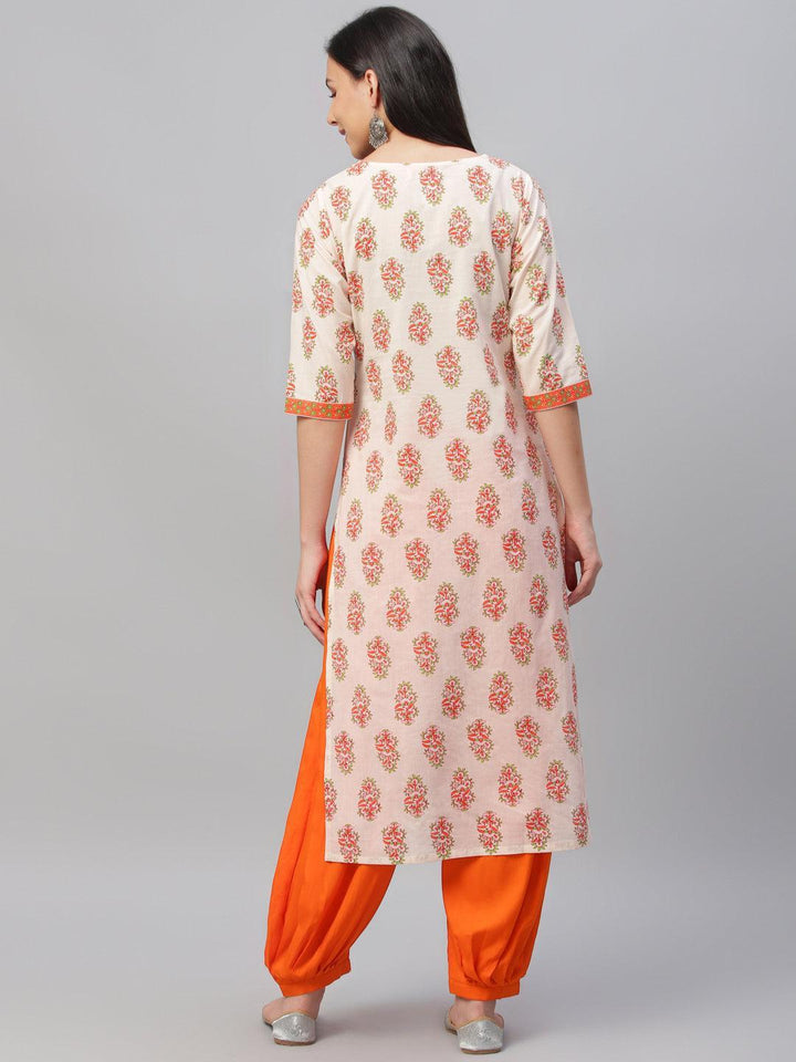 Multicoloured Printed Cotton Kurta - ShopLibas