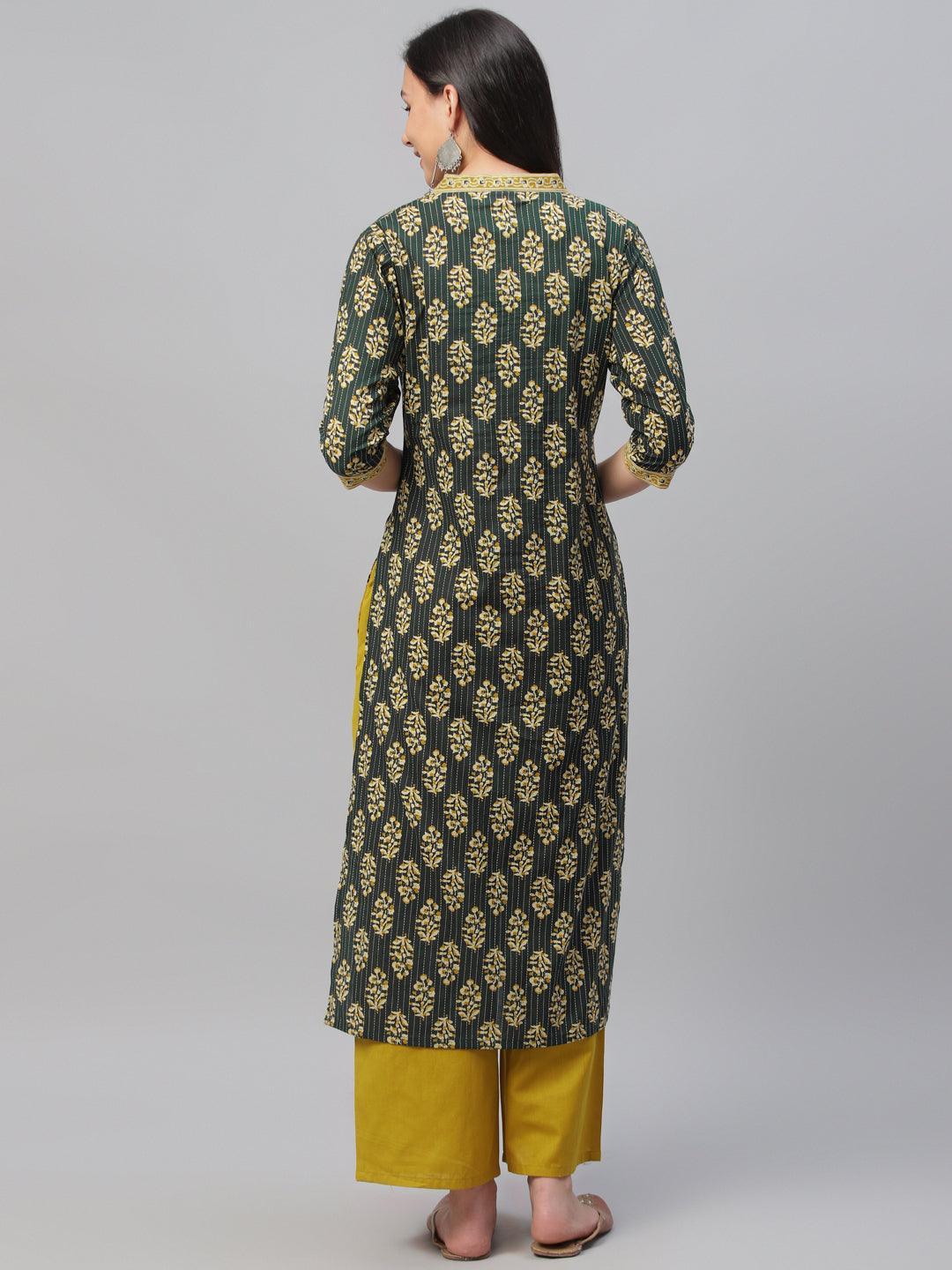 Multicoloured Printed Cotton Kurta - ShopLibas