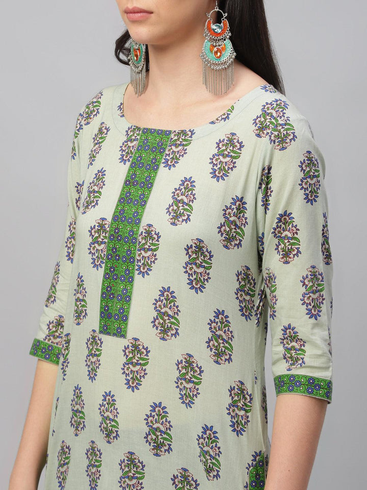 Multicoloured Printed Cotton Kurta - ShopLibas