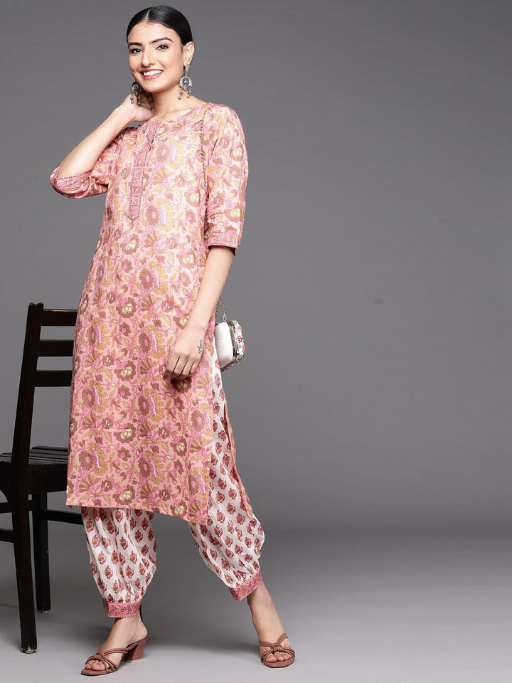 Multicoloured Printed Cotton Salwar Pants - ShopLibas