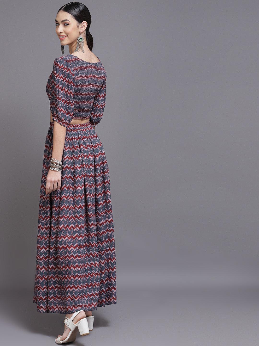 Multicoloured Printed Georgette Co-Ords - ShopLibas