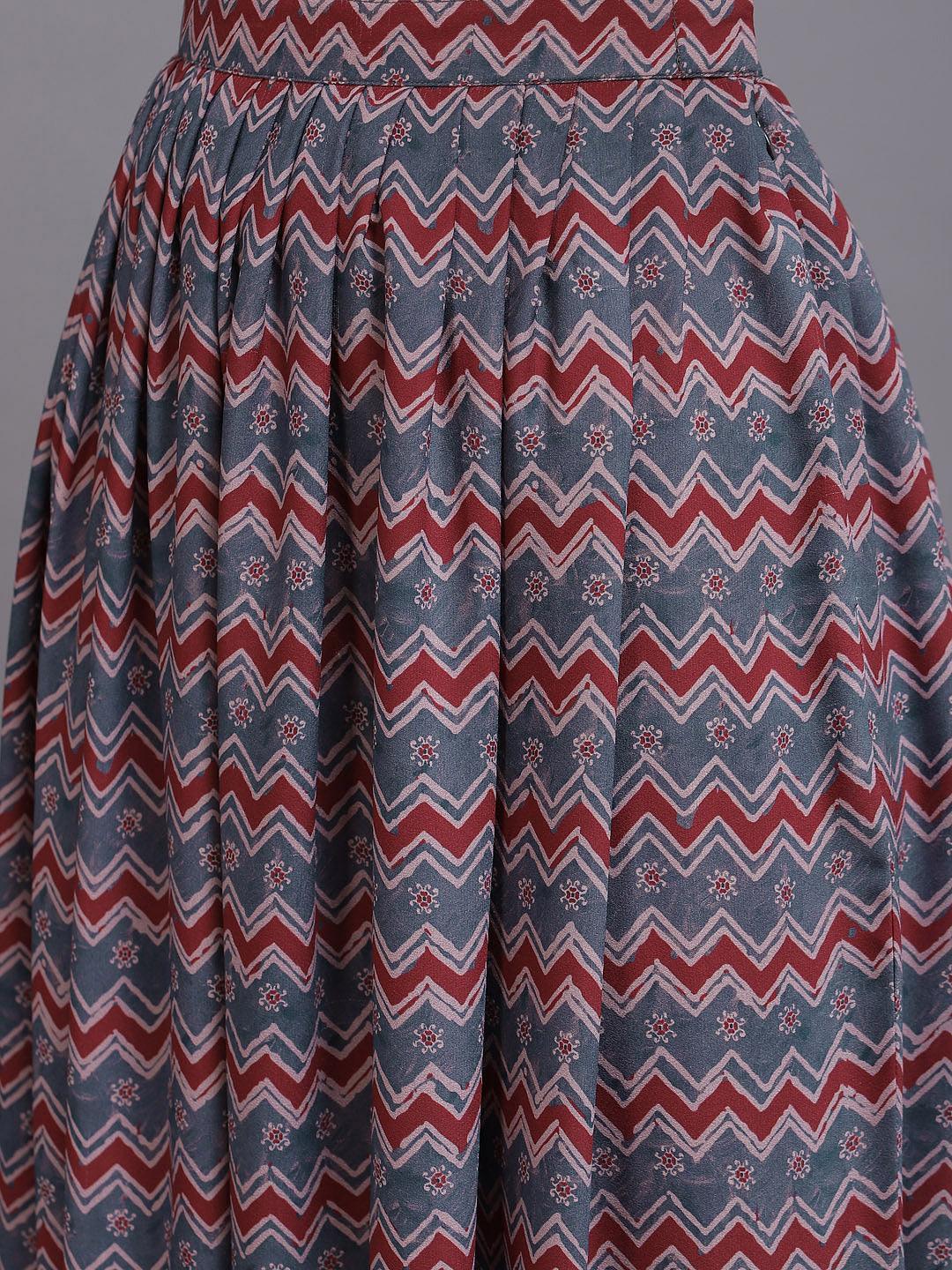 Multicoloured Printed Georgette Co-Ords - ShopLibas