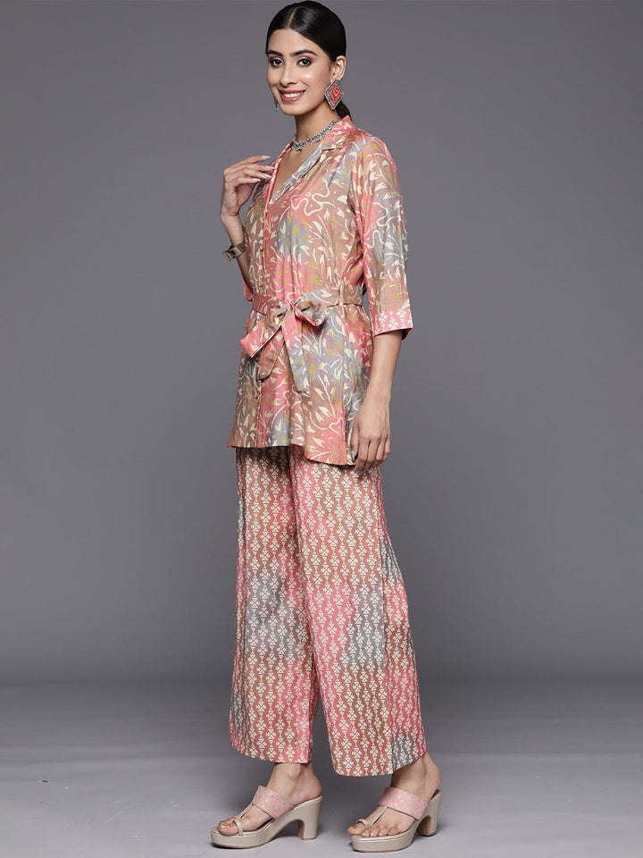 Multi Printed Silk Blend Co-Ords
