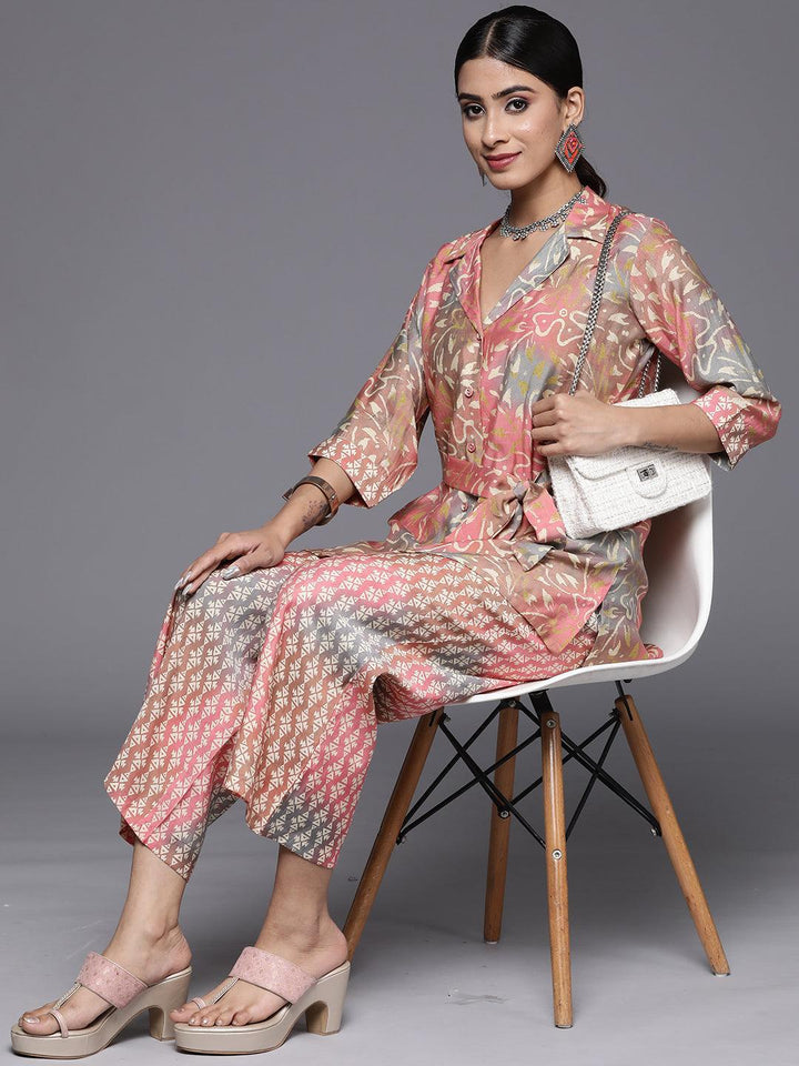 Multi Printed Silk Blend Co-Ords