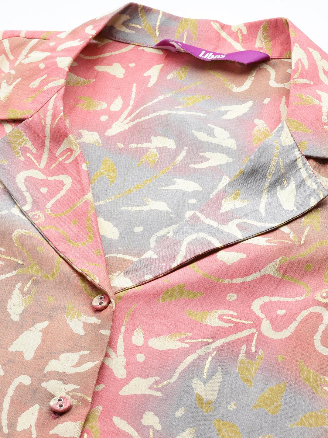 Multi Printed Silk Blend Co-Ords - ShopLibas 