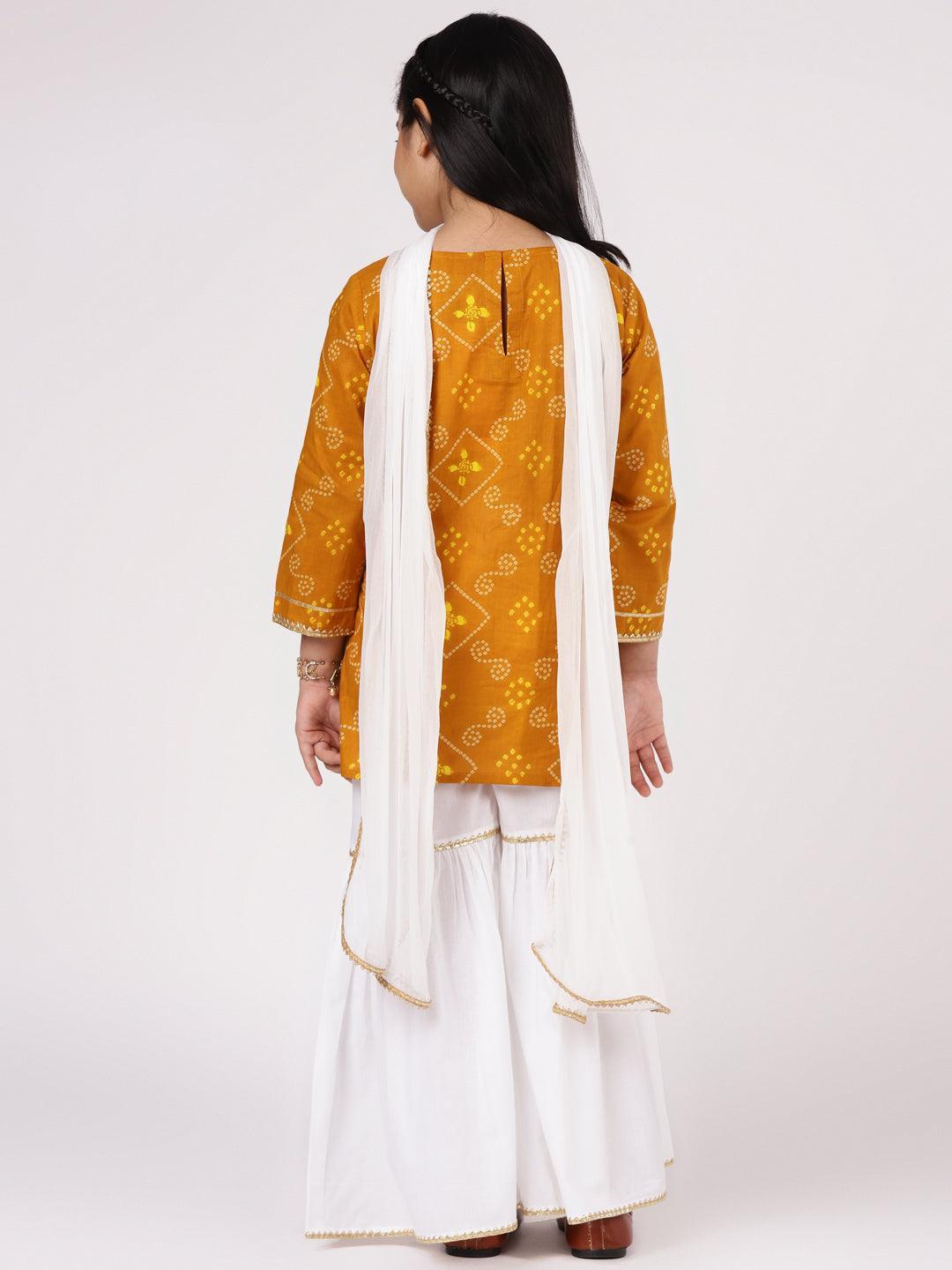 Mustard Printed Cotton Suit Set - ShopLibas 