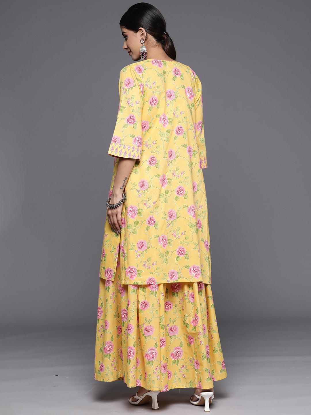 Mustard Printed Cotton Co-Ords - ShopLibas 