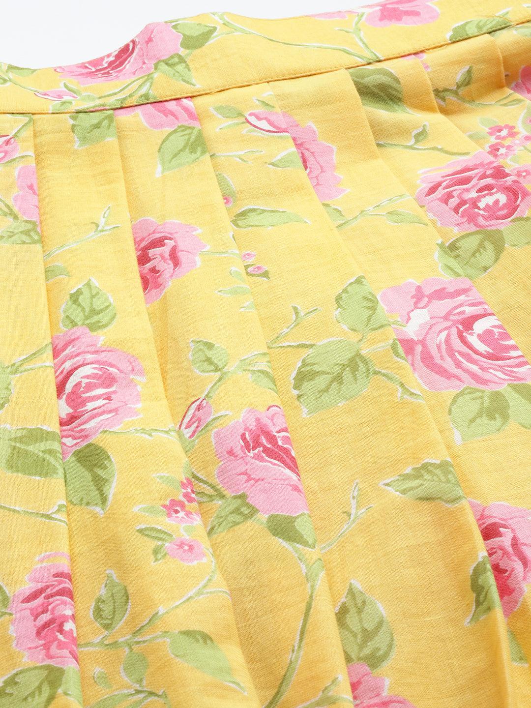 Mustard Printed Cotton Co-Ords - ShopLibas 