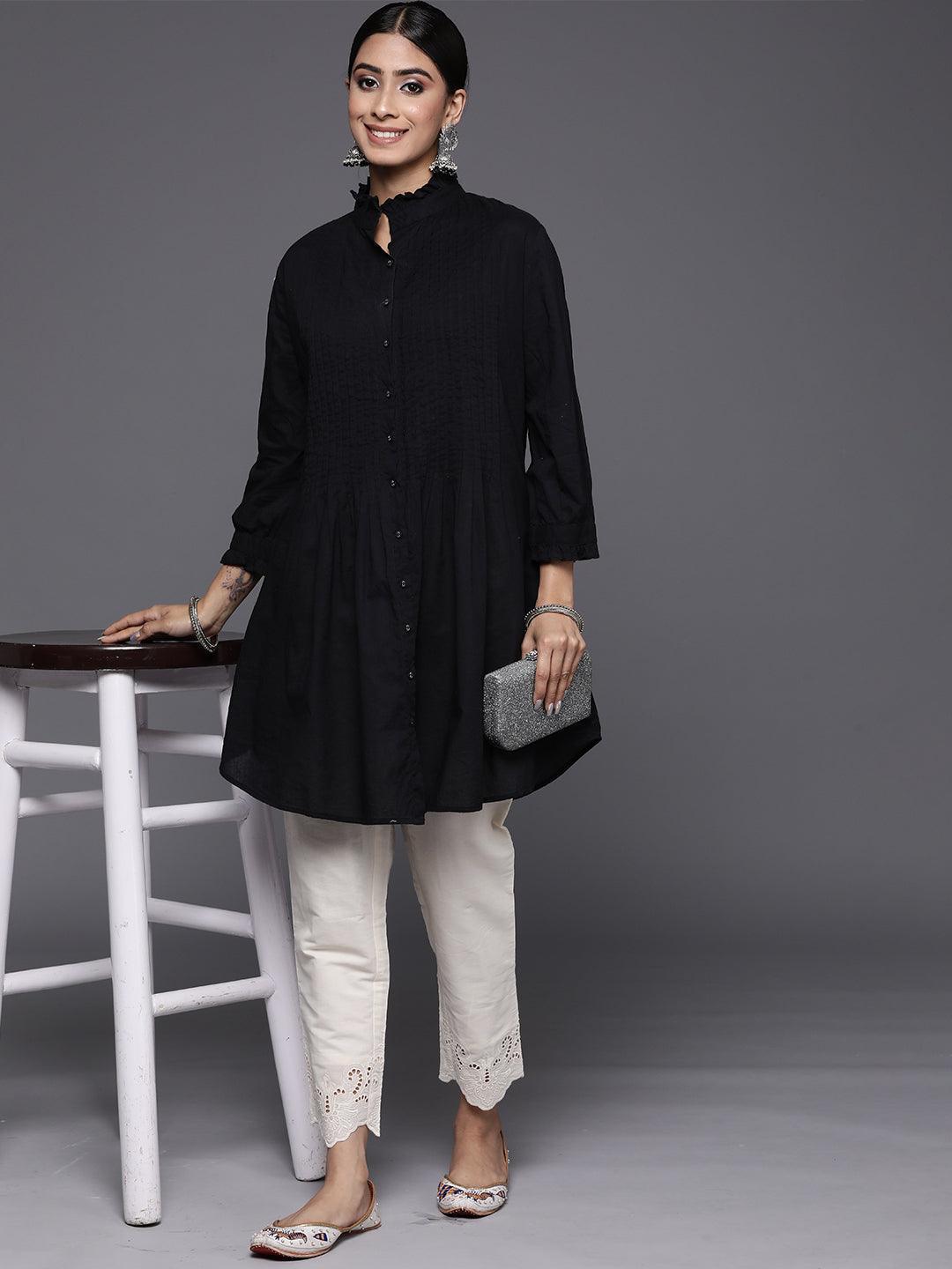 Off White Schiffli Cotton Trousers - ShopLibas 