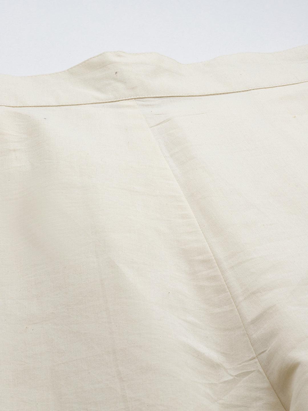 Off White Schiffli Cotton Trousers - ShopLibas 