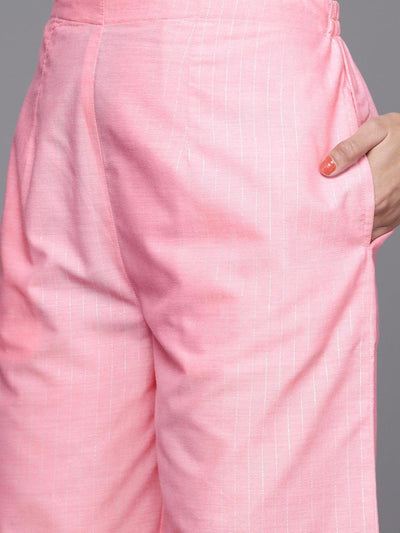Pink Printed Cotton Suit Set - ShopLibas