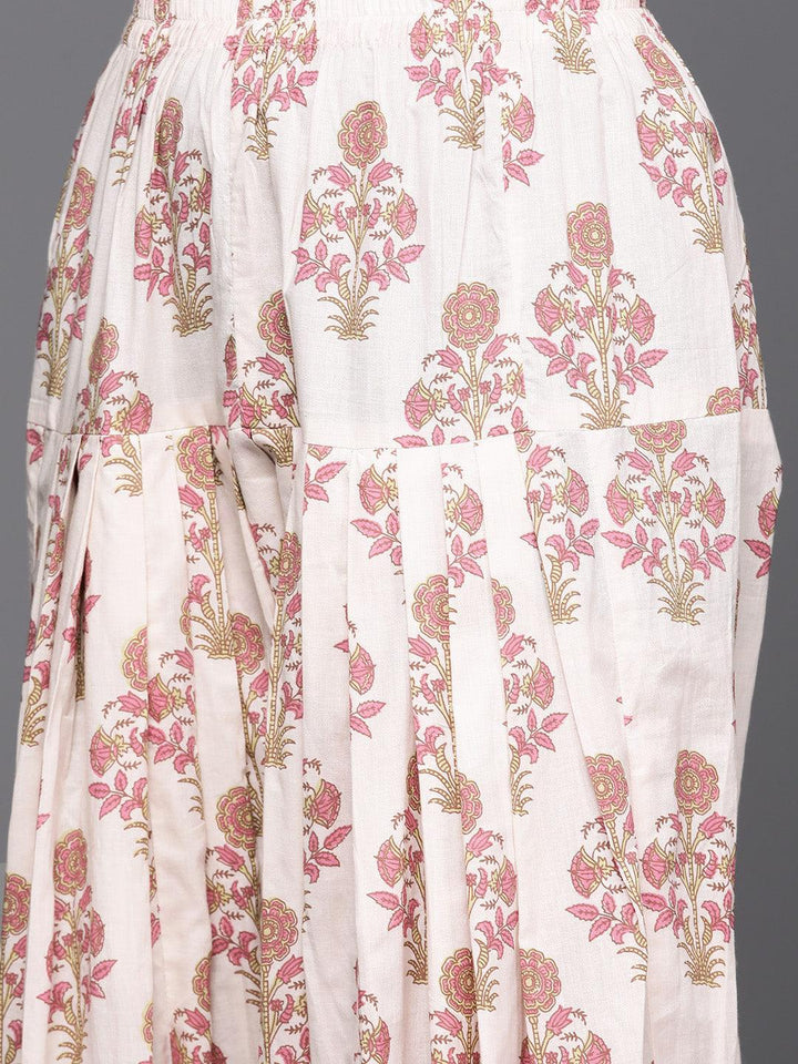 Pink Printed Cotton Suit Set - ShopLibas