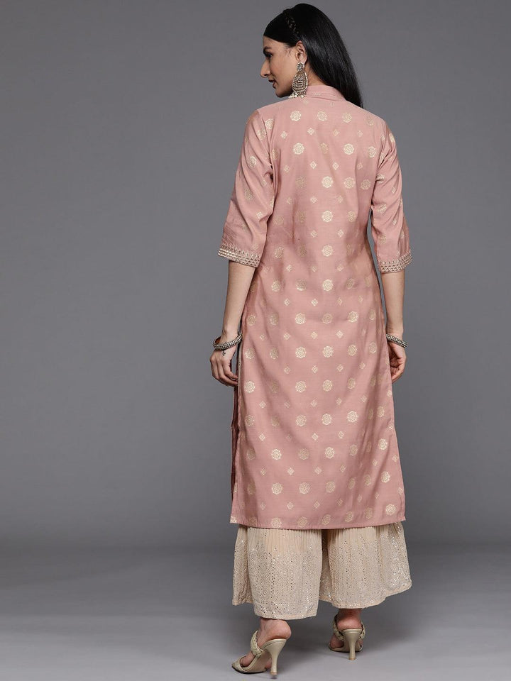Pink Yoke Design Chanderi Silk Kurta - ShopLibas