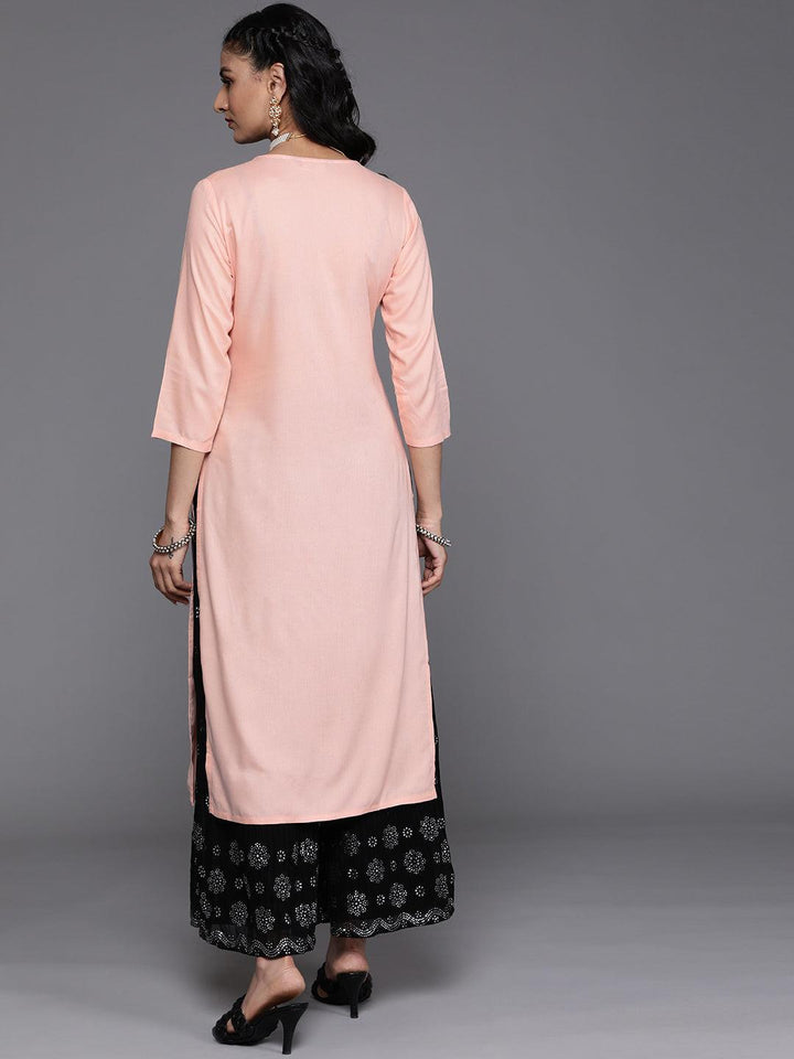 Pink Yoke Design Rayon Kurta - ShopLibas