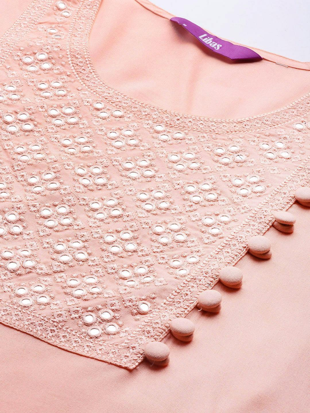 Pink Yoke Design Rayon Kurta - ShopLibas