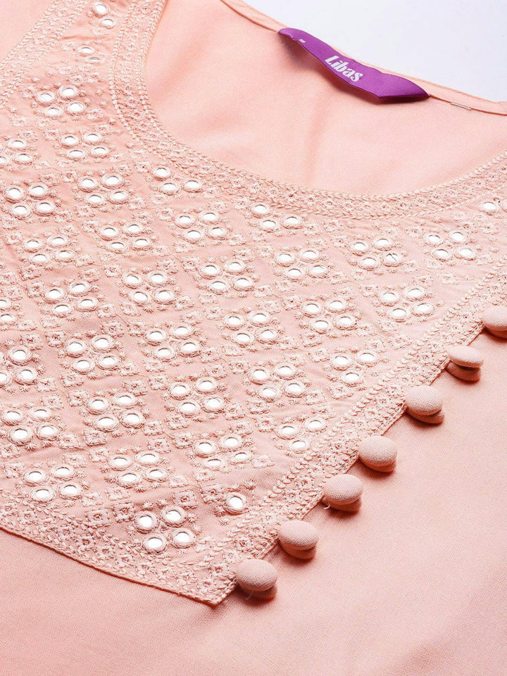 Pink Yoke Design Rayon Kurta - ShopLibas