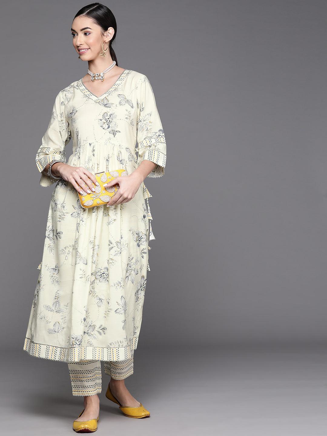 Yellow Striped Silk Trousers - ShopLibas 